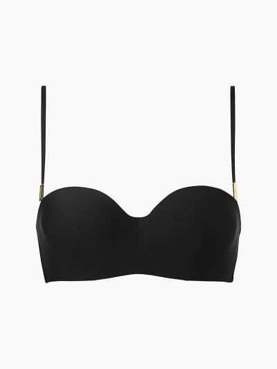 Calvin Klein Fürdőruha HU322350 | Calvin Klein Core Solids Bandeau Női Bikini Felső Fekete